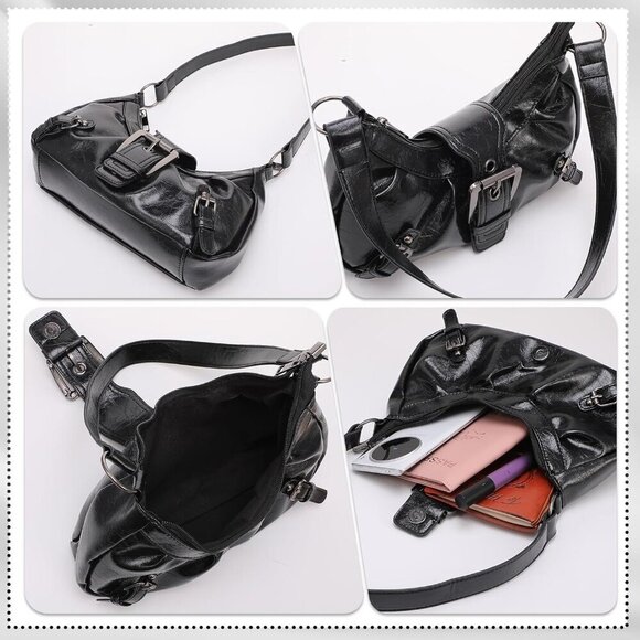 Women\'s Y2K Purse Faux Leather Shoulder Bag  Stylish Vintage Accessories main image 3